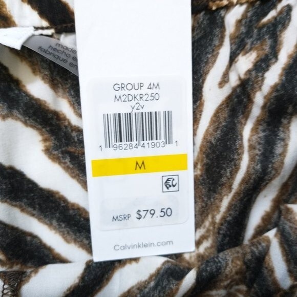 Calvin Klein Wide Leg Pants Size M High Waist Relaxed Pockets Pull On NWT - Picture 5 of 11